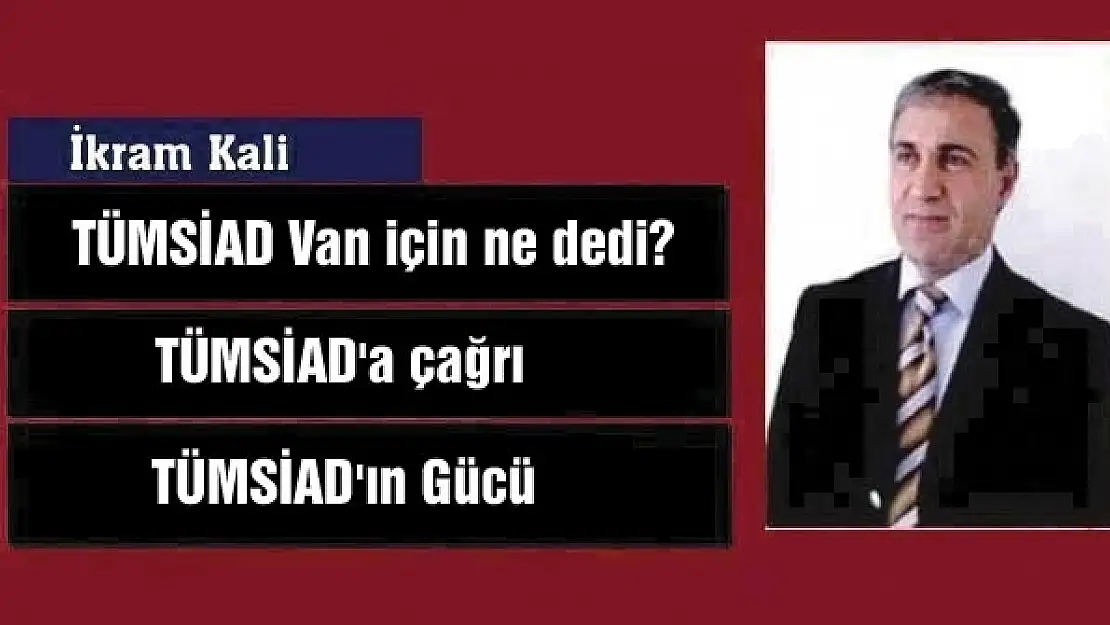 TÜMSİAD Van için ne dedi?