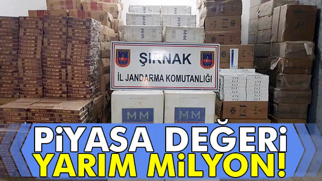 Şırnakta 130 bin paket kaçak sigara ele geçirildi