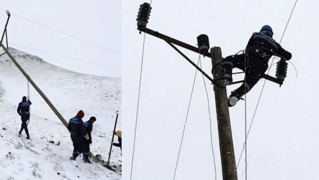 Dondurucu havada elektrik arızasını giderme çalışması