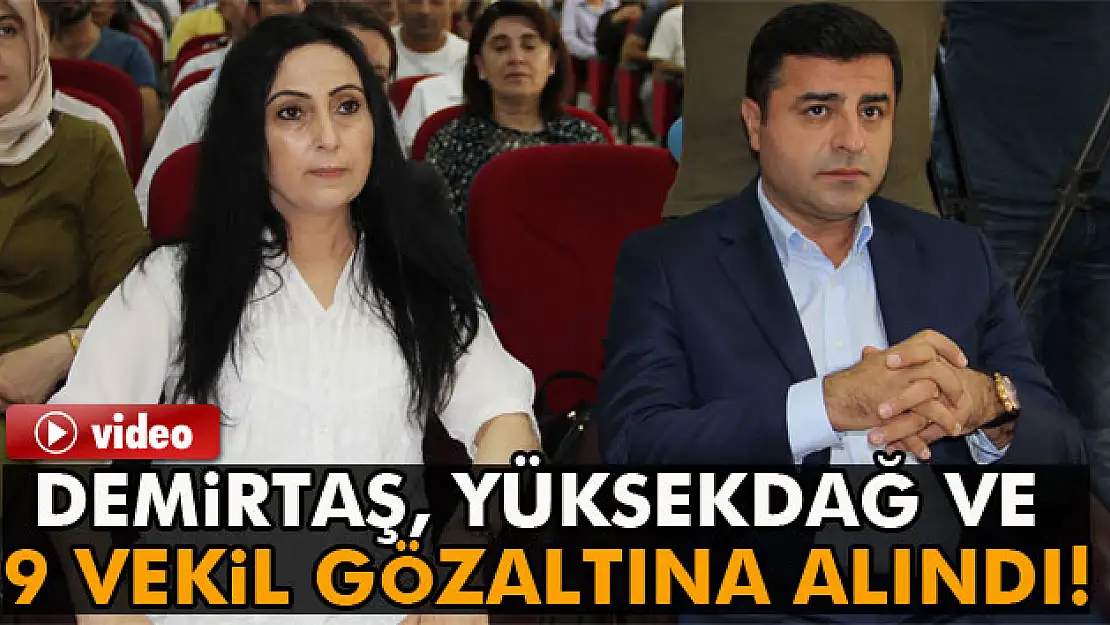 Demirtaş, Yüksekdağ ve 9 HDP'li vekil gözaltına alındı