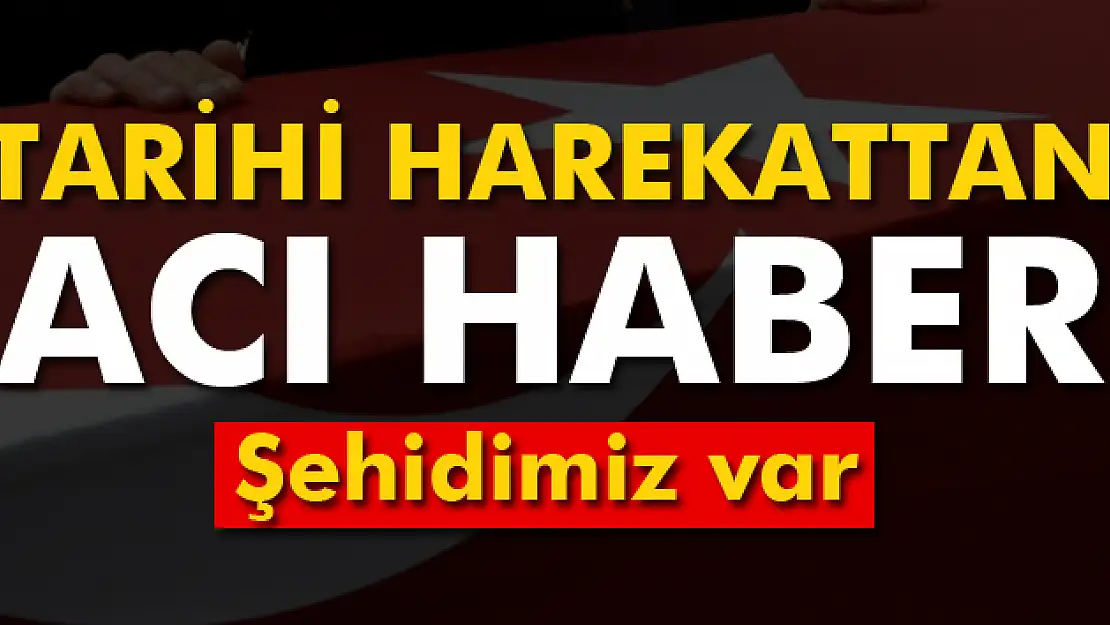 TSK: '1 yüzbaşı şehit oldu'