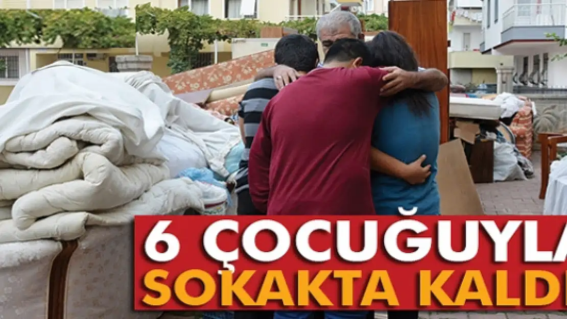 Kirayı ödeyemeyip evden atılan 6 çocuk babasının sokakta eşya nöbeti