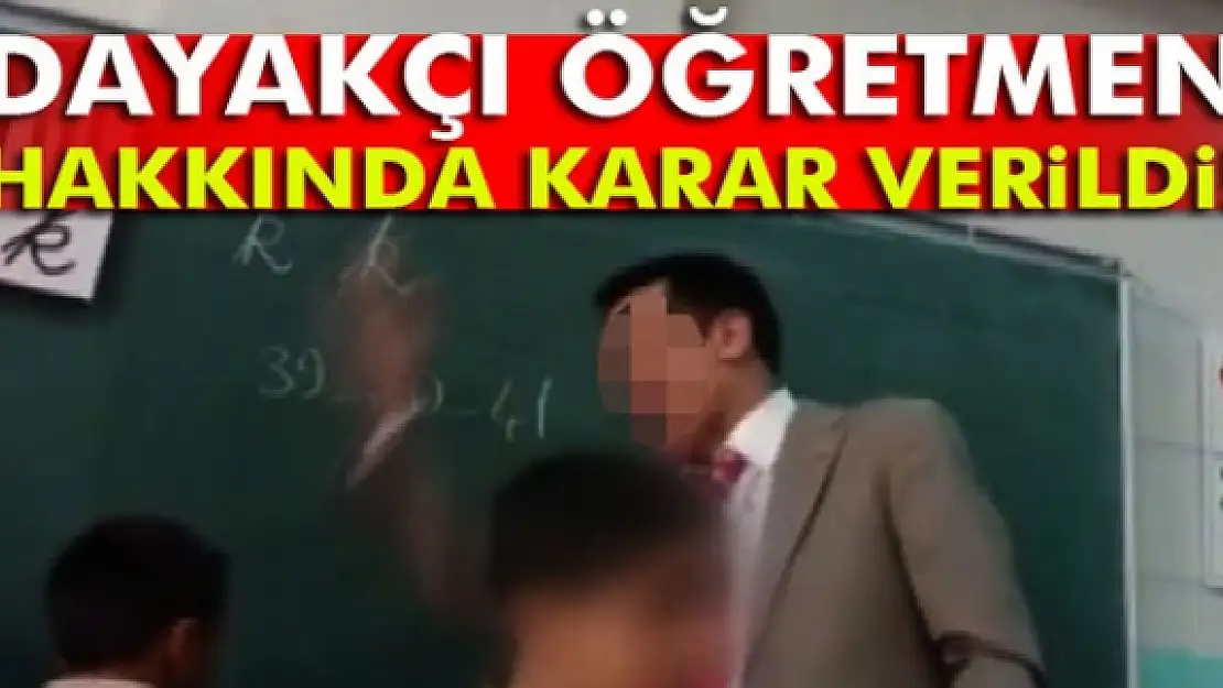 Öğrencilerine dayak atan öğretmen serbest bırakıldı