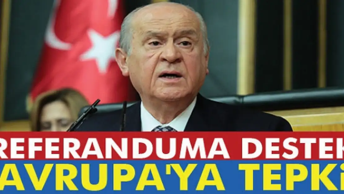 Bahçeli'den referanduma destek, Avrupa'ya tepki