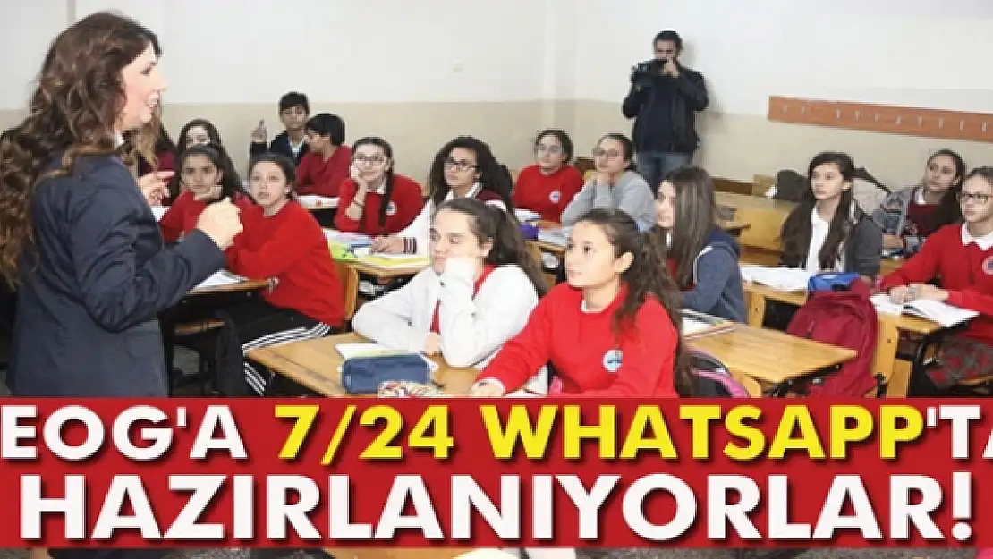 TEOG'a 7/24 WhatsApp'ta hazırlanıyorlar