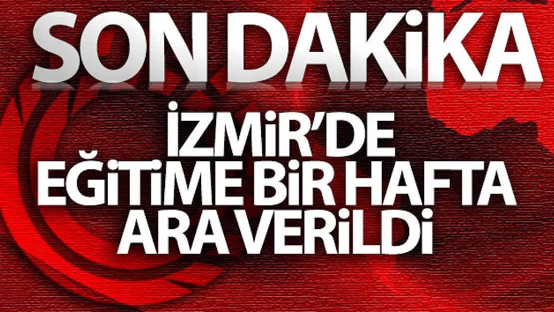 Milli Eğitim Bakanı Selçuk, 'İl genelinde eğitime bir hafta süreyle ara verme kararı aldık'