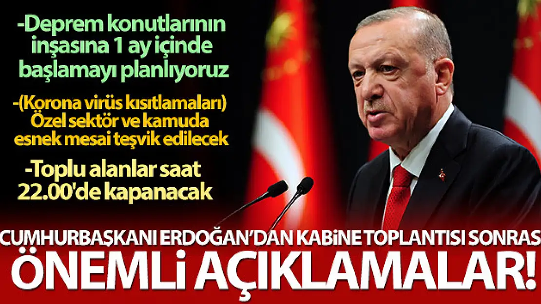 Cumhurbaşkanı Erdoğan'dan önemli açıklamalar