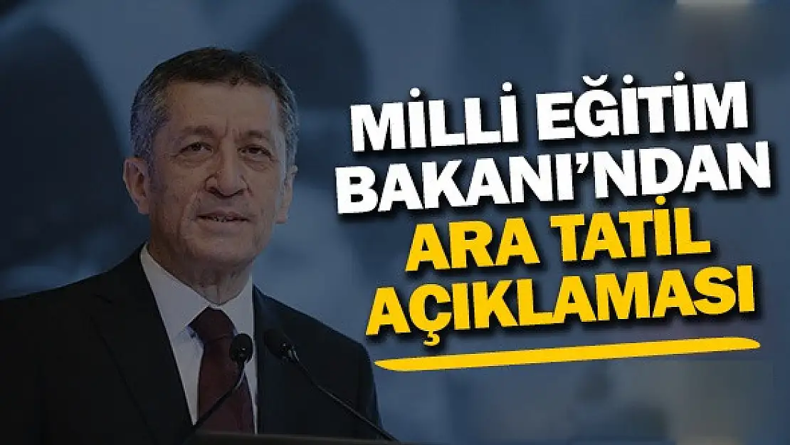 Bakan Selçuk'tan ara tatil açıklaması