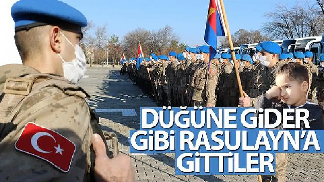 Mehmetçikler düğüne gider gibi Rasulayn'a gitti