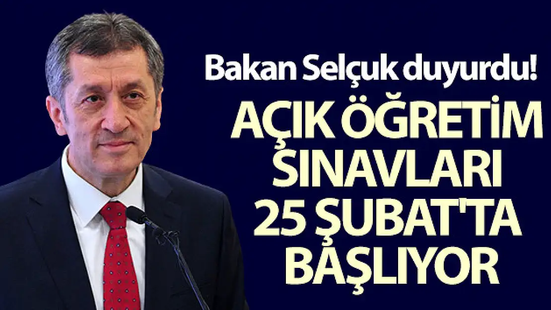 Açık öğretim sınavları 25 Şubat'ta başlıyor