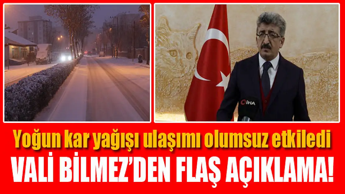 Yoğun kar yağışı ulaşımı olumsuz etkiledi