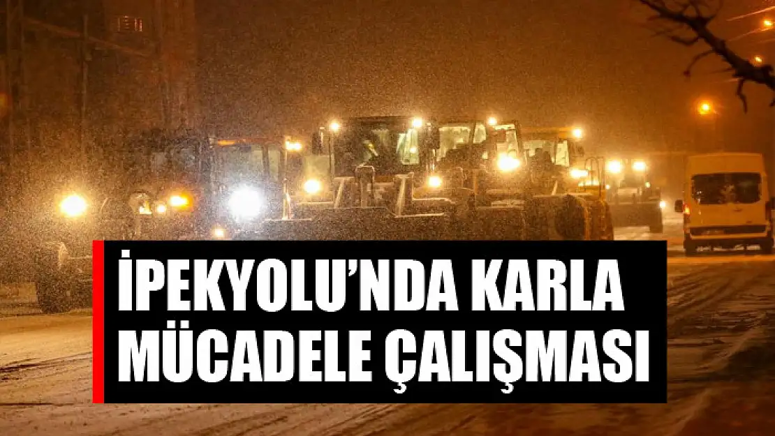 İpekyolu'nda karla mücadele çalışması