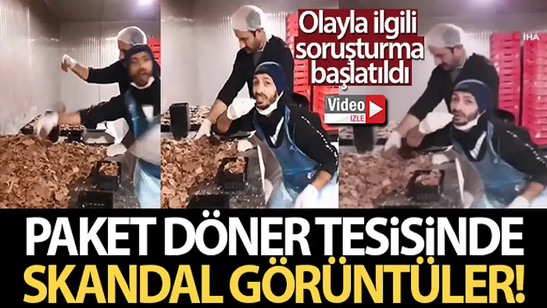 Paket döner tesisindeki skandal görüntüler Kırklareli'nden