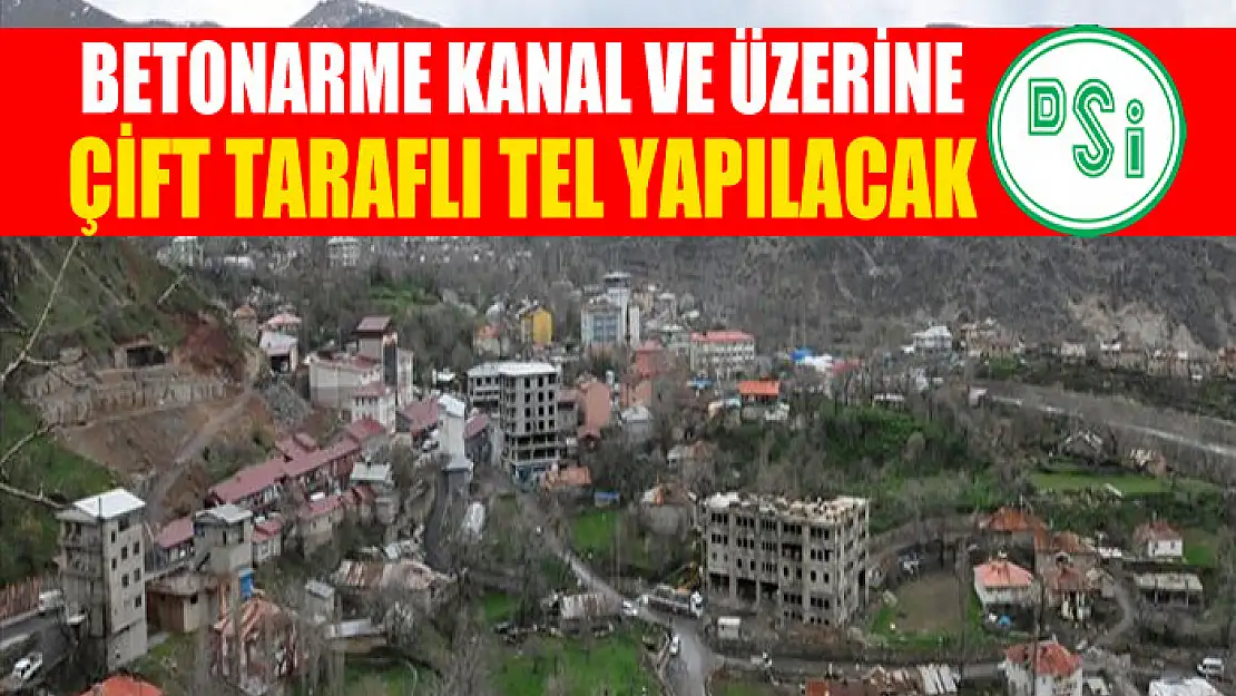 Betonarme kanal ve üzerine çift taraflı tel yapılacak