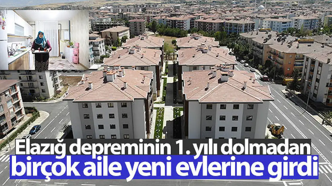 Elazığ depreminin birinci yılı dolmadan birçok aile yeni evlerine girdi