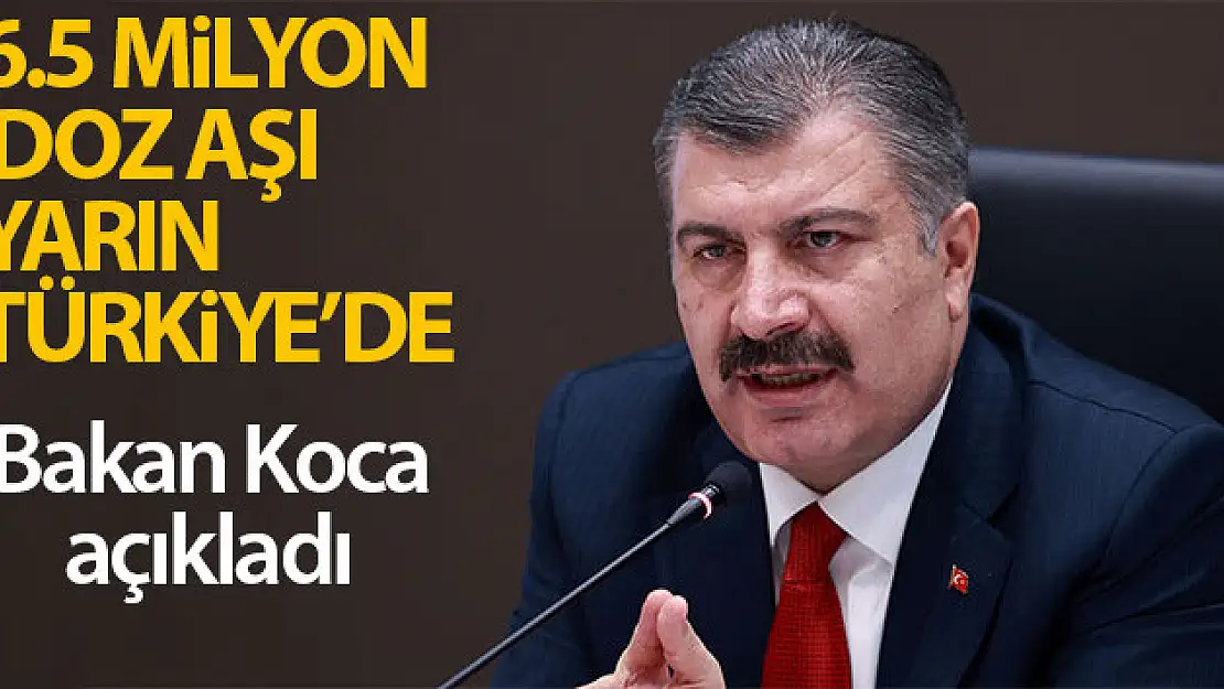 Bakan Koca açıkladı! 6.5 milyon doz aşı yarın geliyor