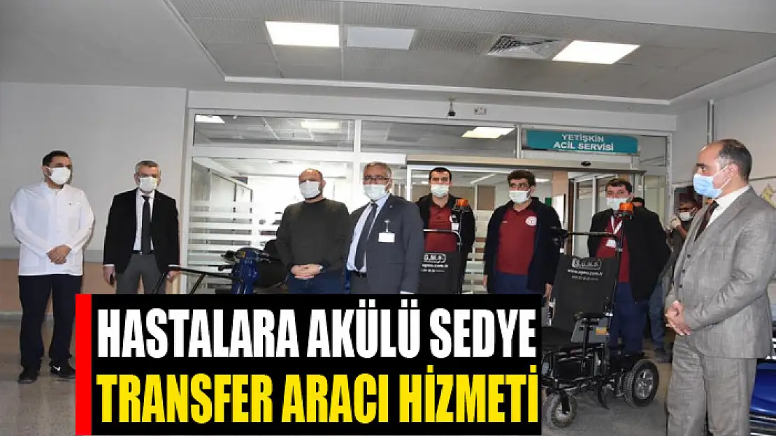 Hastalara akülü sedye transfer aracı hizmeti