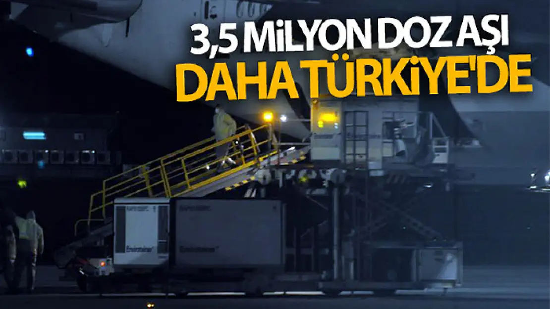 3,5 milyon doz aşı daha Türkiye'de