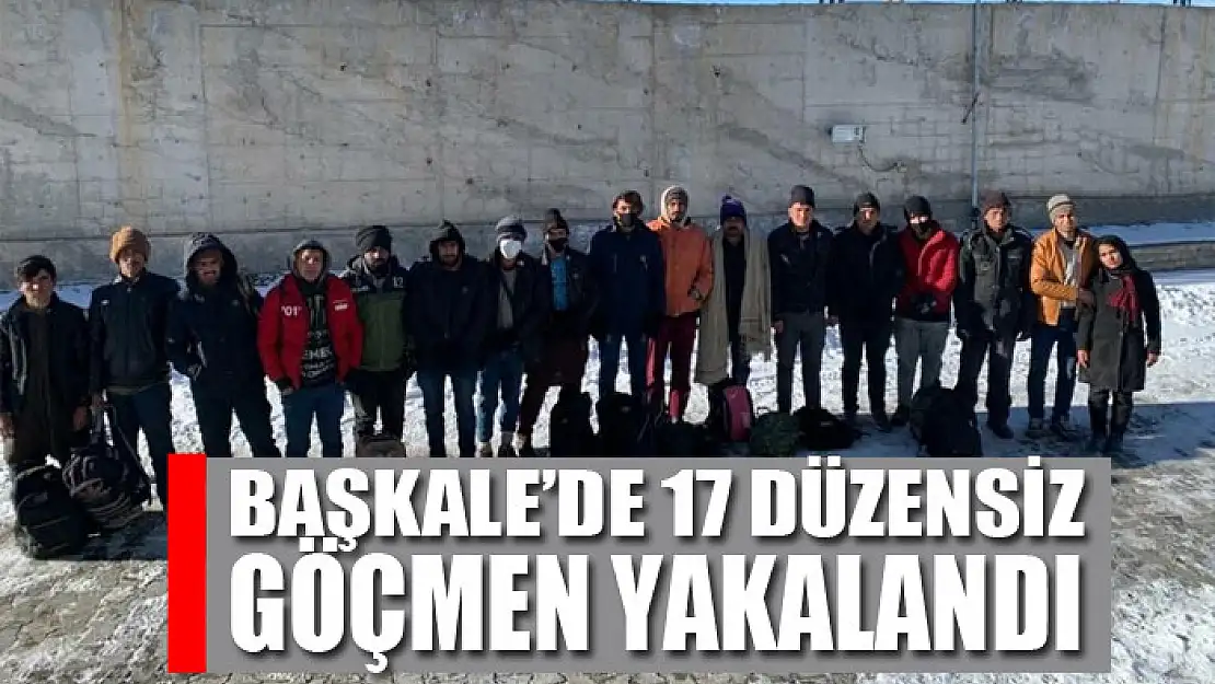 Başkale'de 17 düzensiz göçmen yakalandı