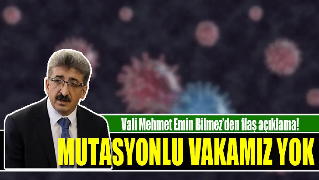 Vali Bilmez: Van'da mutasyonlu vakamız yok