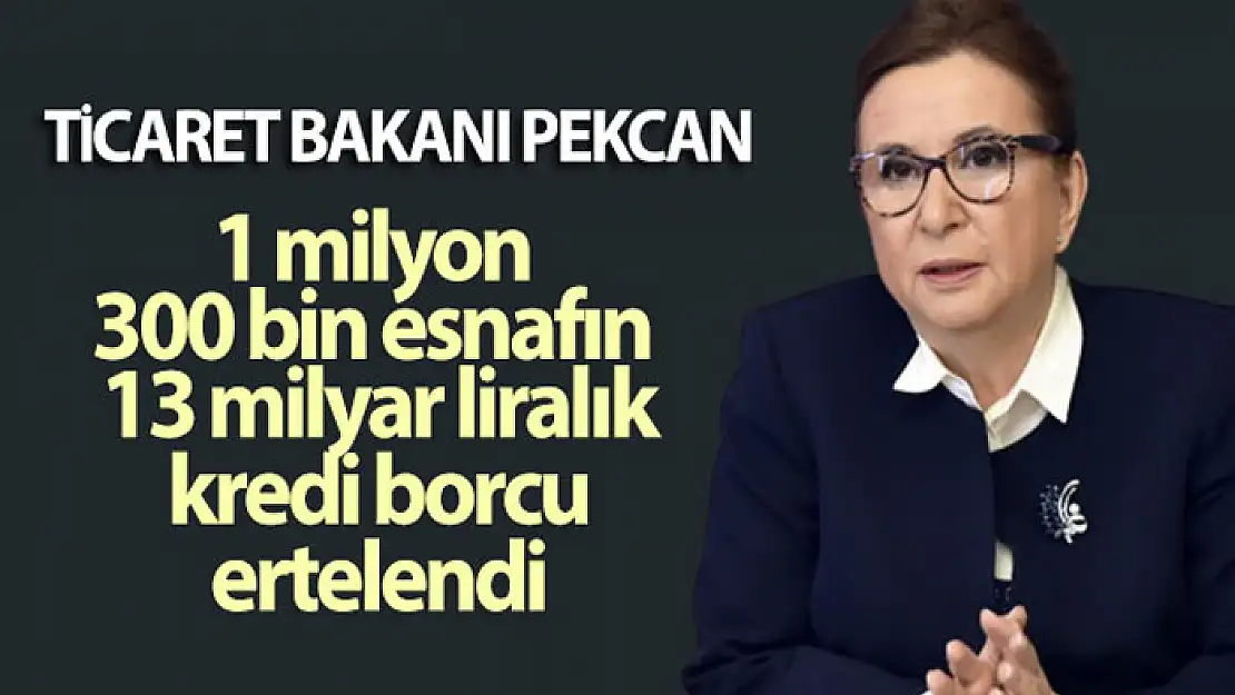 Ticaret Bakanı Pekcan: '1 milyon 300 bin esnafımızın 13 milyar lira kredisi Haziran sonuna kadar ertelendi'