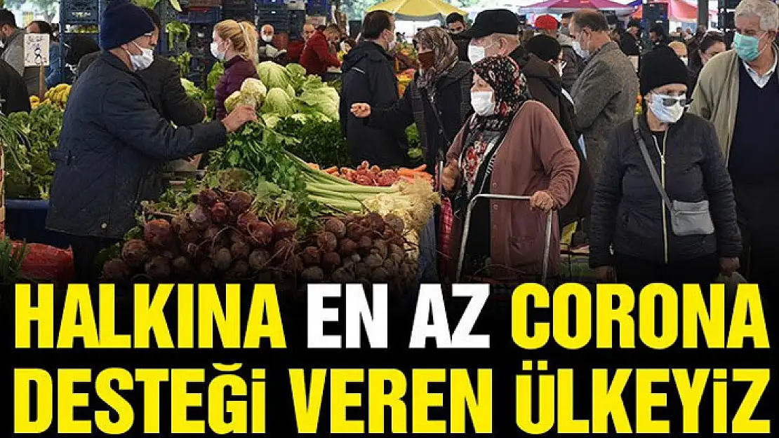 Halkına en az corona desteği veren ülkeyiz