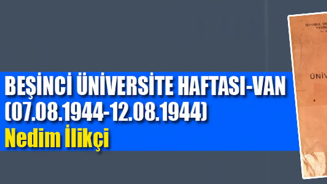 Beşinci Üniversite Haftası-Van