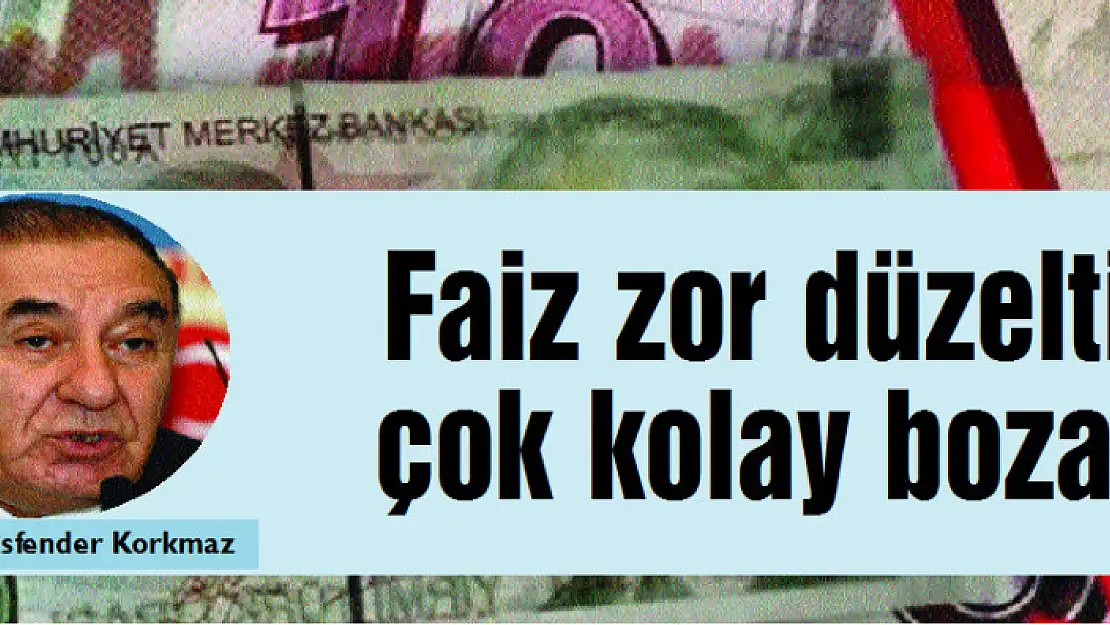 Faiz zor düzeltir  çok kolay bozar!