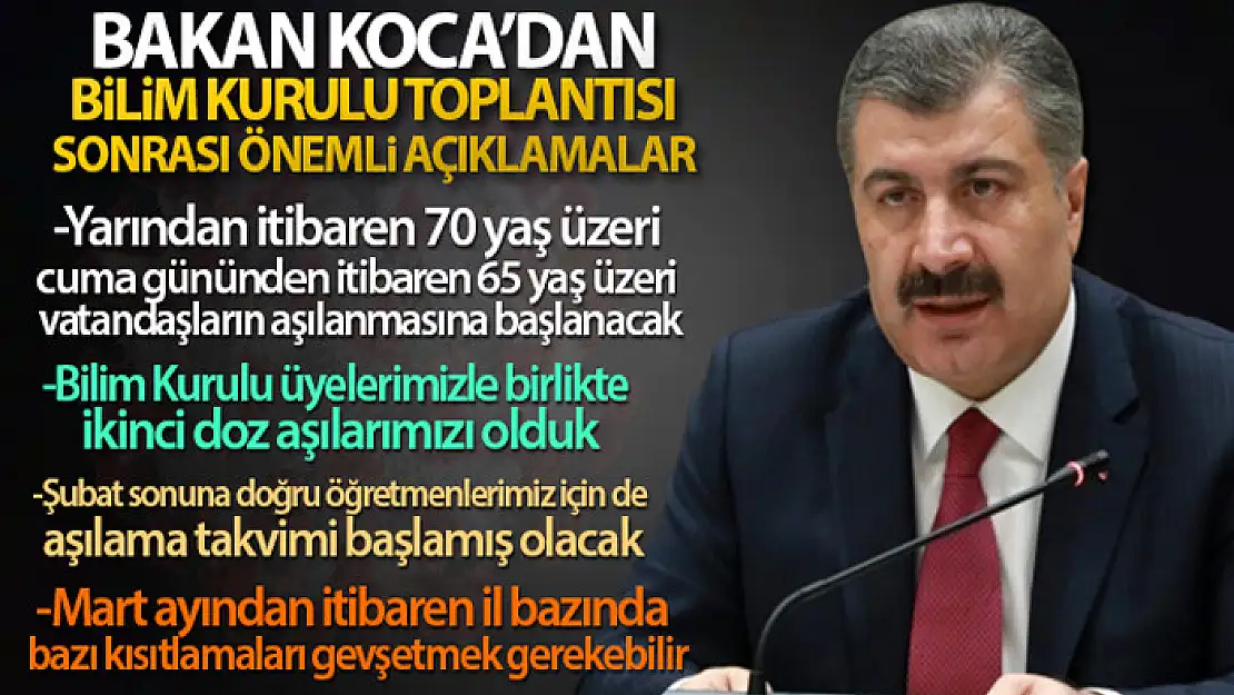 Bakan Koca'dan Koronavirüs Bilim Kurulu Toplantısı sonrası açıklama