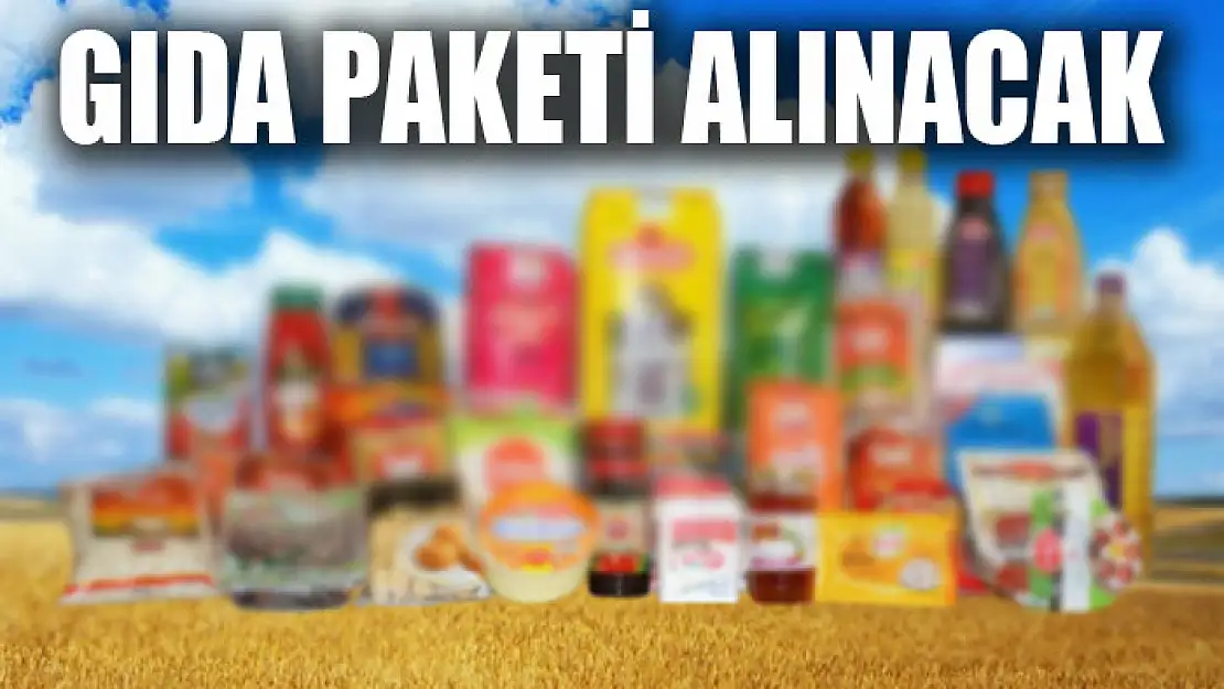 Gıda paketi alınacak