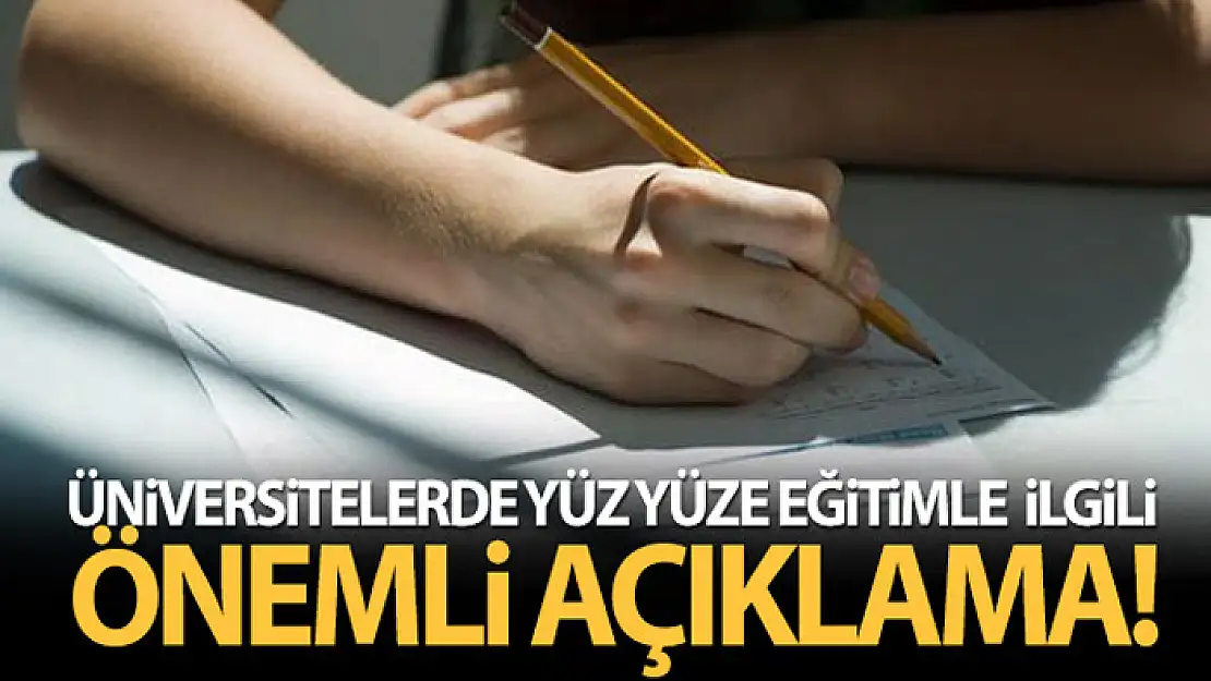 Bakan Koca'dan üniversitelerde yüz yüze eğitimle ilgili açıklama