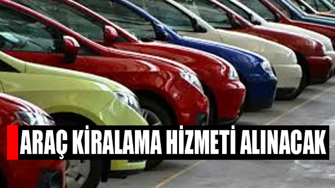 Araç kiralama hizmeti alınacak