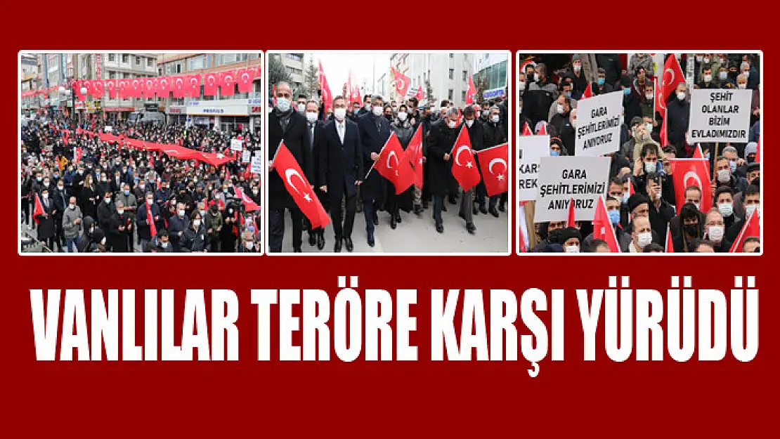 Vanlılar teröre karşı yürüdü