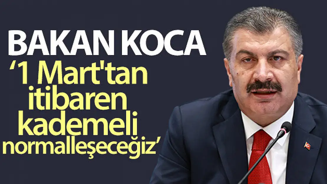 Bakan Koca'dan normalleşme açıklaması