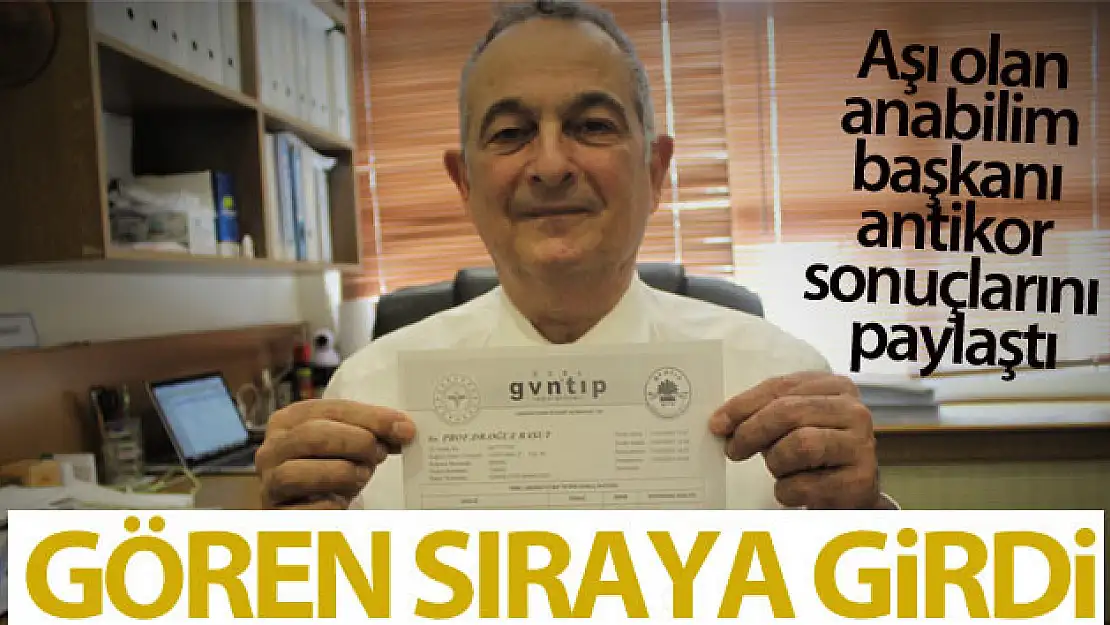 Korona aşısı olan anabilim başkanı antikor sonuçlarını paylaştı, gören sıraya girdi