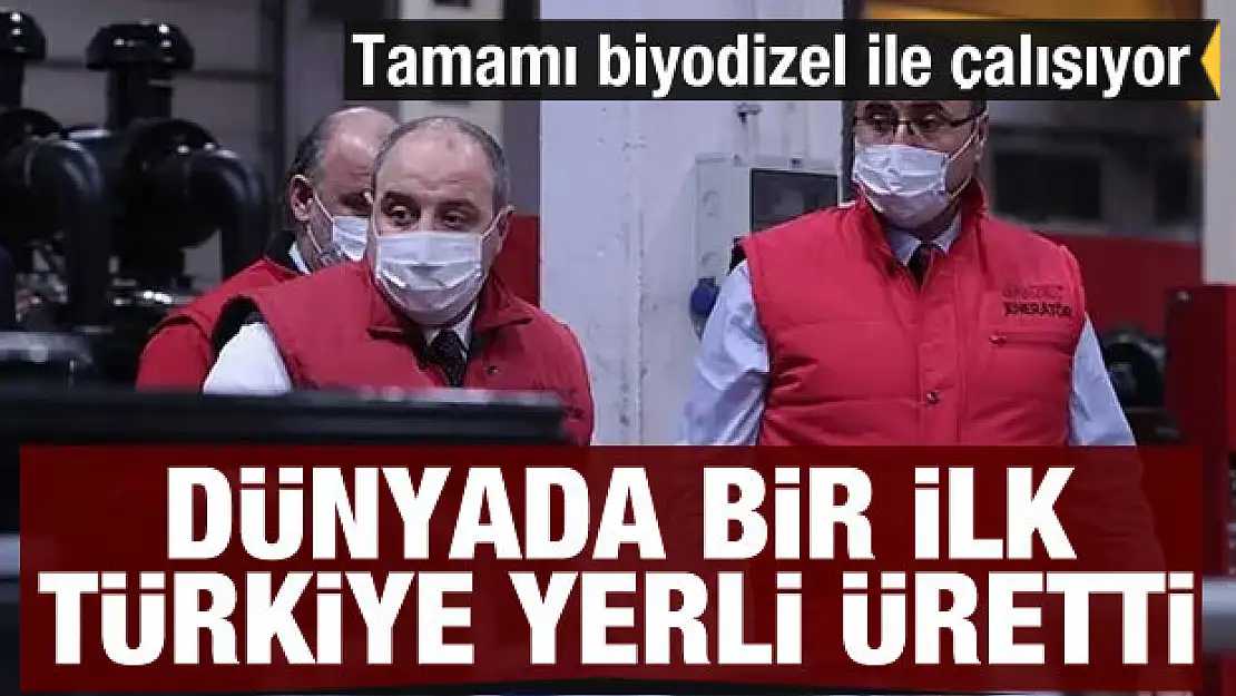 Dünyanın ilk tamamı biyodizel ile çalışan jeneratörü Türkiye'de üretildi