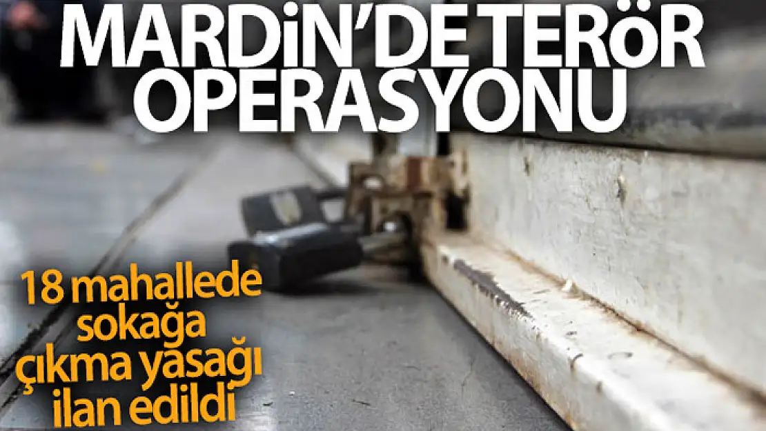 Mardin'de terör operasyonu: 3 ilçeye bağlı 18 mahallede sokağa çıkma yasağı ilan edildi