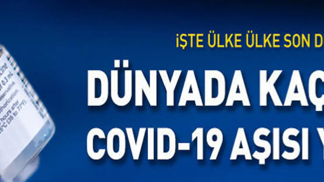 Dünyada şu ana kadar kaç kişiye COVID-19 aşısı yapıldı?