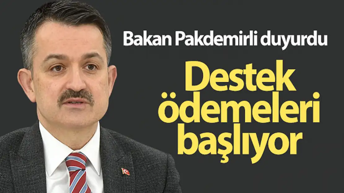 Bakan Pakdemirli: '140 milyon liralık destek bugün hesaplara aktarılacak'