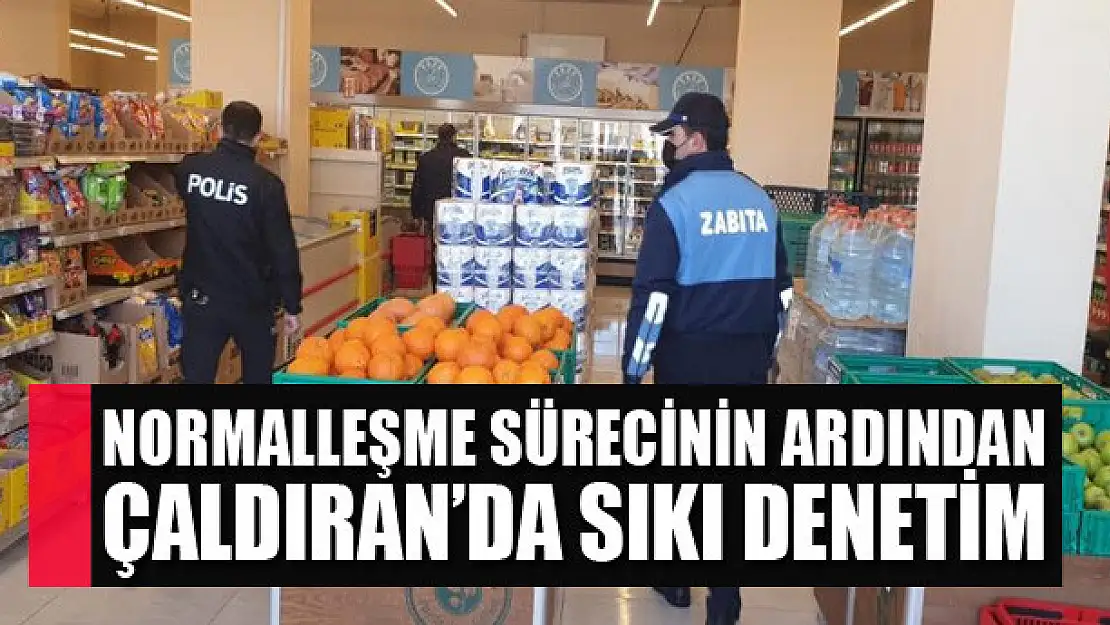 Normalleşme sürecinin ardından Çaldıran'da sıkı denetim