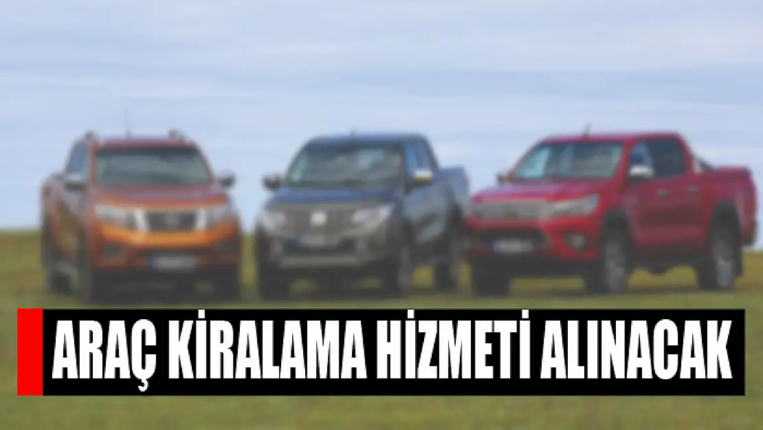 Araç kiralama hizmeti alınacak