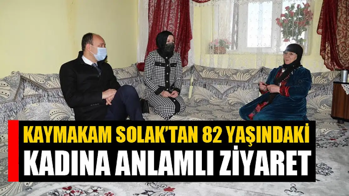 Kaymakam Solak'tan 82 yaşındaki kadına anlamlı ziyaret