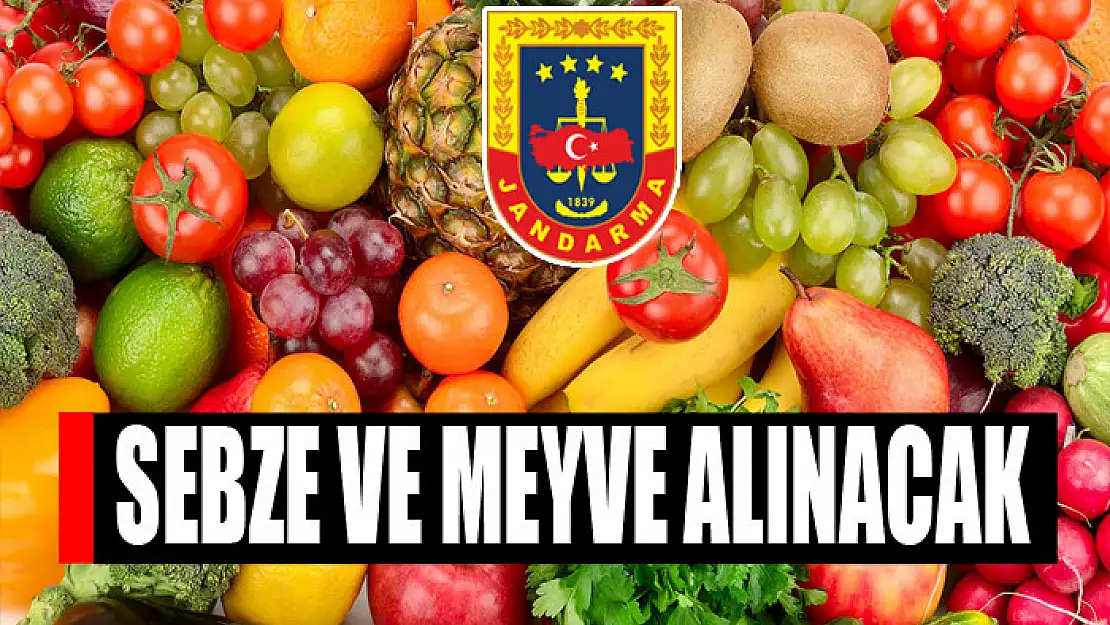 Sebze ve meyve alınacak