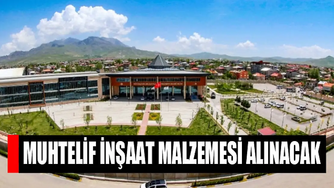 Muhtelif inşaat malzemesi alınacak