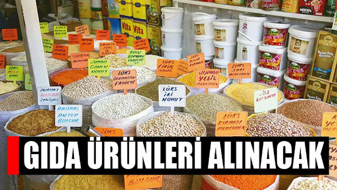 Gıda ürünleri alınacak