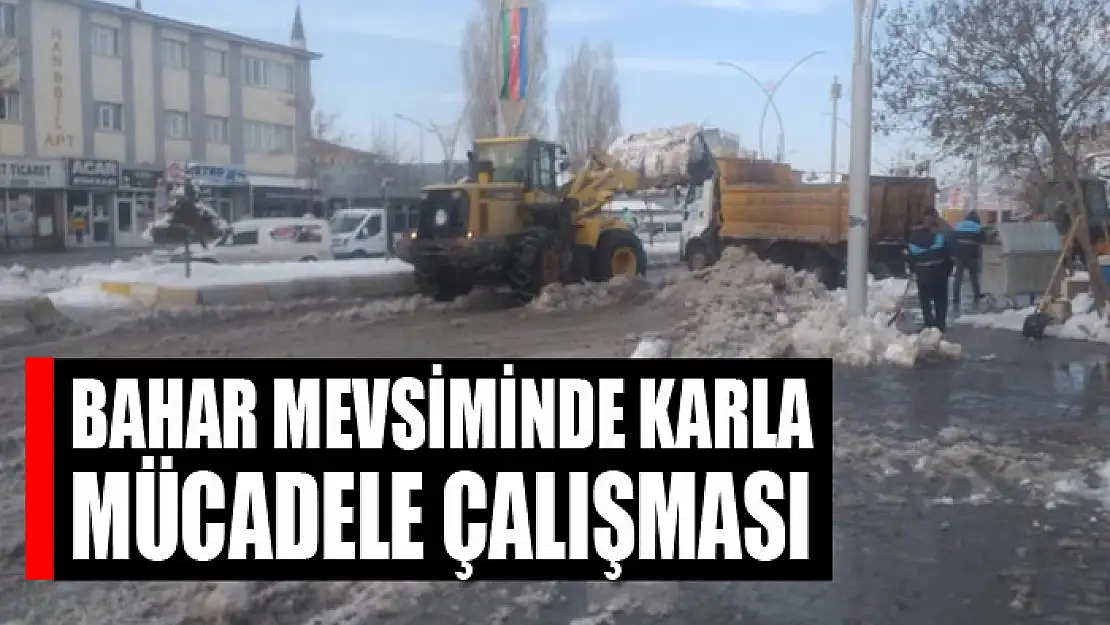 Bahar mevsiminde karla mücadele çalışması