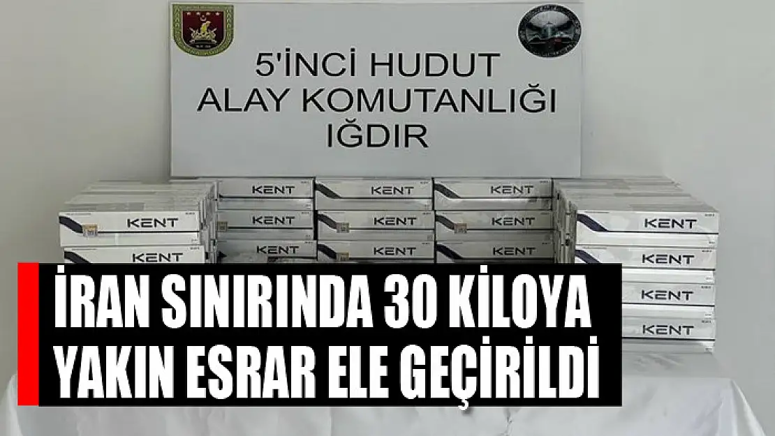 İran sınırında 30 kiloya yakın esrar ele geçirildi