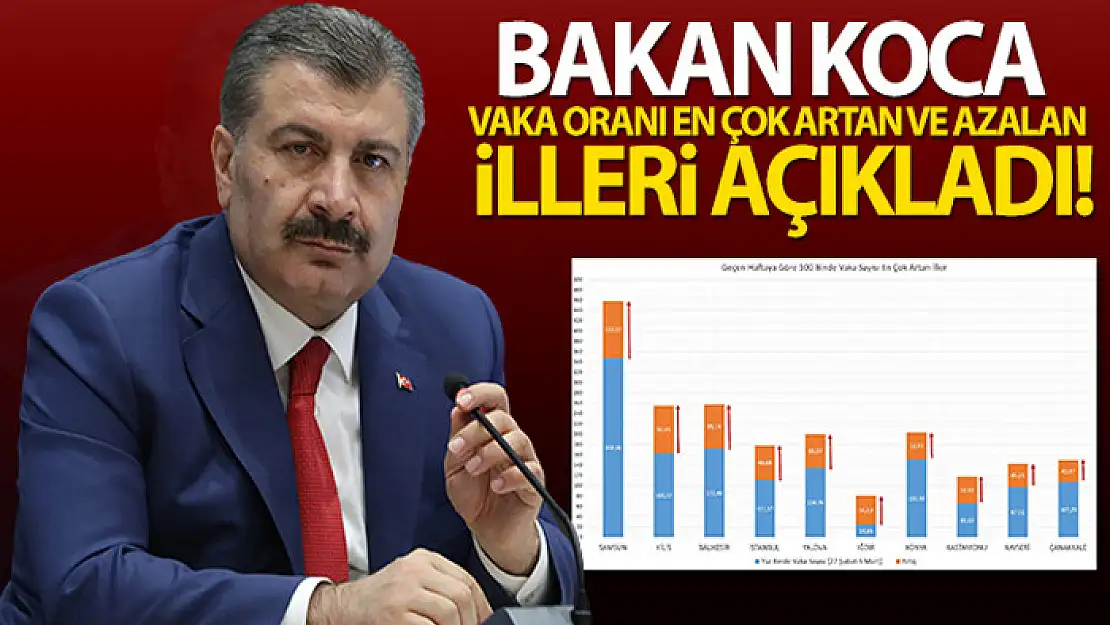 Bakan Koca, vaka oranı en çok artan ve azalan illeri açıkladı!