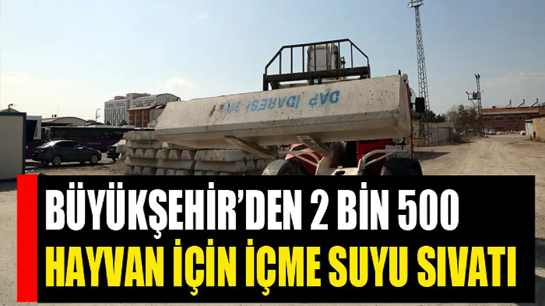 Büyükşehir'den 2 bin 500 hayvan için içme suyu sıvatı