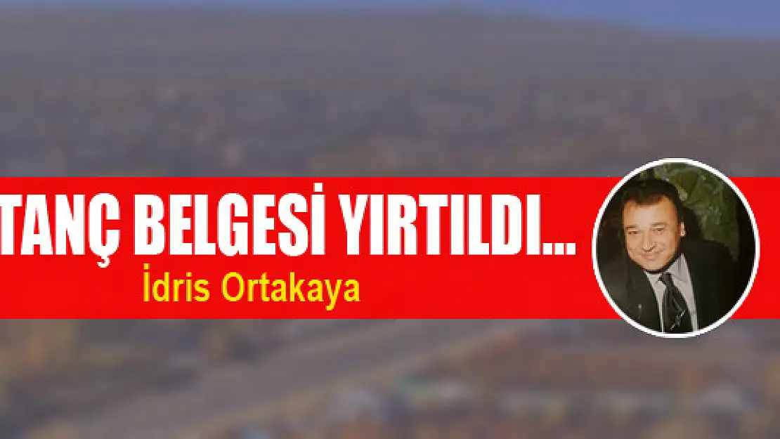 Utanç belgesi yırtıldı…